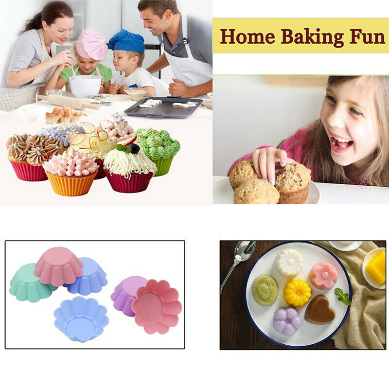 Silicone Mold Cupcake 6pcs Cake Mold Muffin Baking Silicone Cake Mold Muf.l8