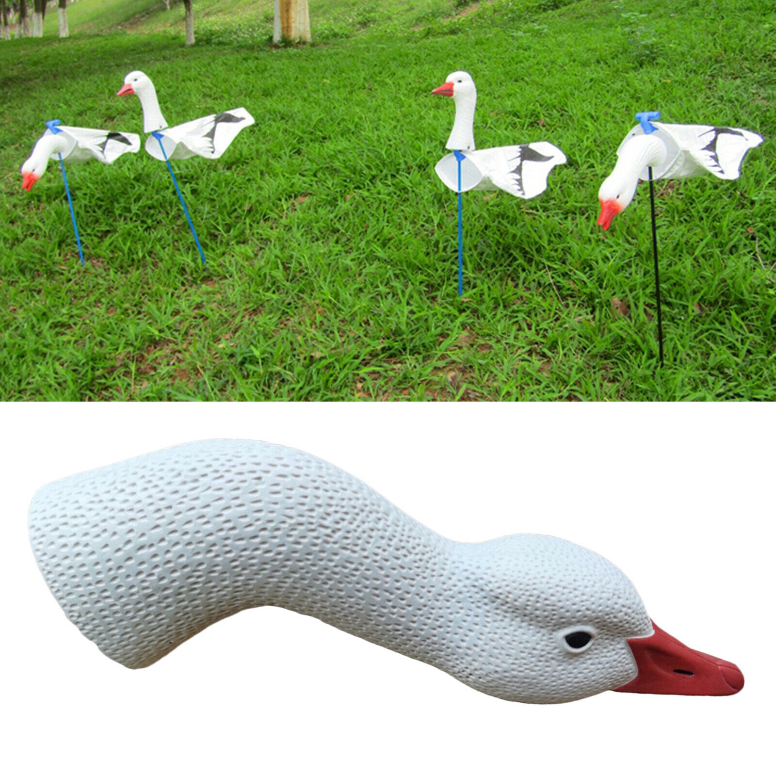 1pc Portable Outdoors Hunting White Snow Goose Decoys Gardening Decoration