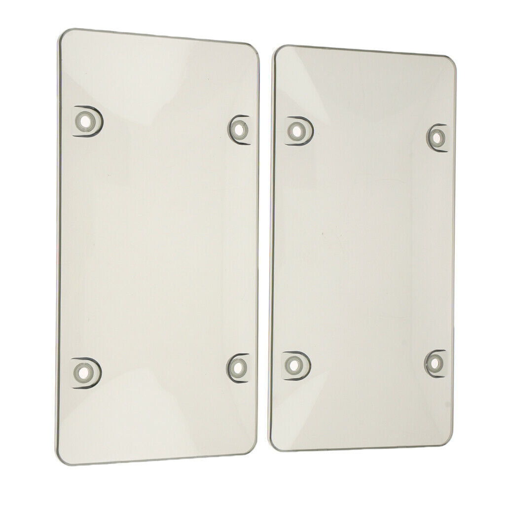 2 Pieces License Plate Frames Convex Surface Cover UV Protection Shield