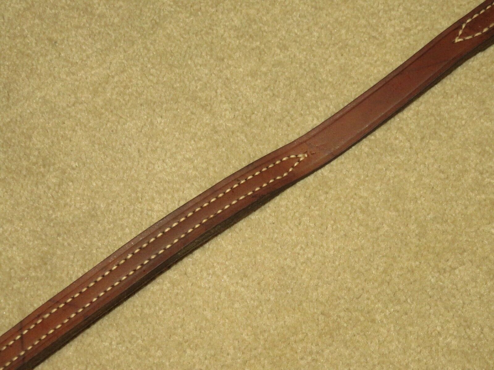 Light Use HIGH QUALITY Supple 5/8" Stitched Brown Leather Dog Collar ~ Size 26"