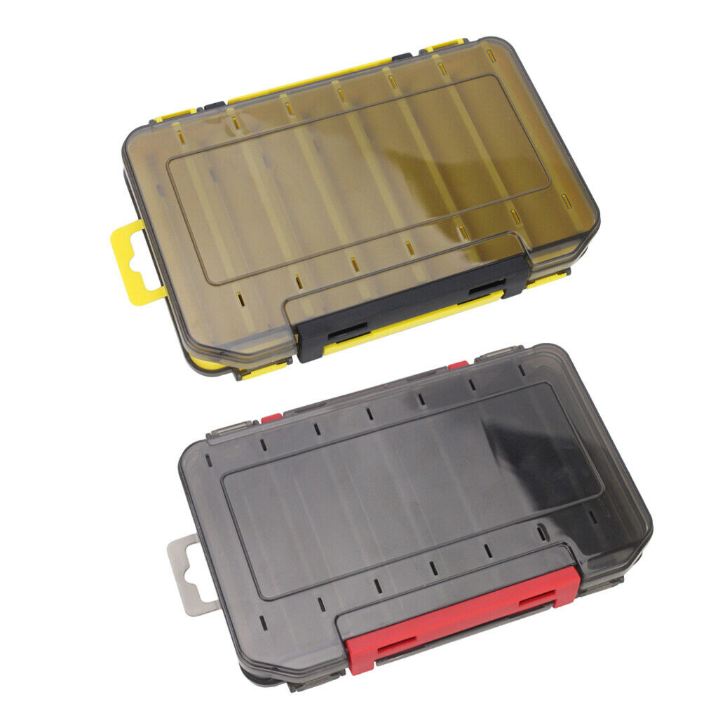 2 lot Double Sided Squid Jigs Lure Box Container Organizer Storage Case