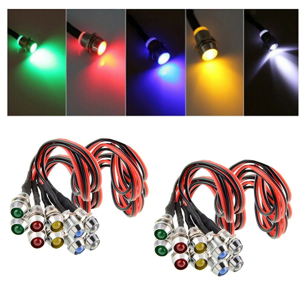 20pack LED Warning Indicator Light Lamp   Panel Car Motorcycle Boat