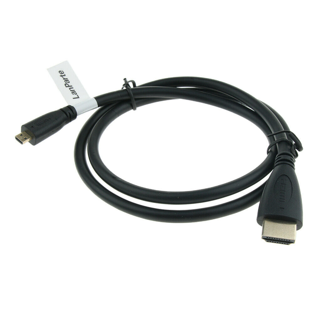 Lanparte 80mm Mirco to HDMI Power Cable Cord Wire for HD DSLR Video Shooting