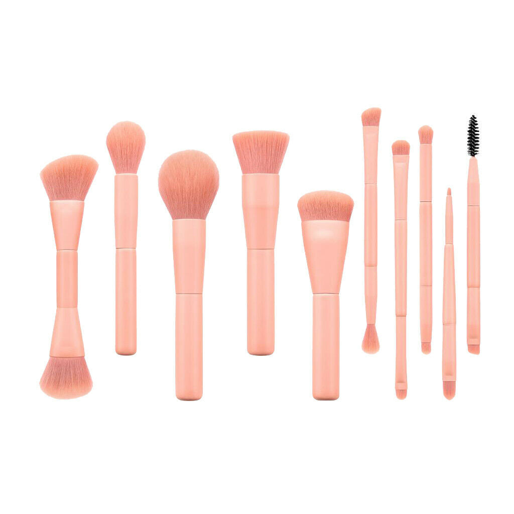 Pink Makeup Cosmetics Brushes Set Blush Blender Eyeshadow Eyeliner Brush