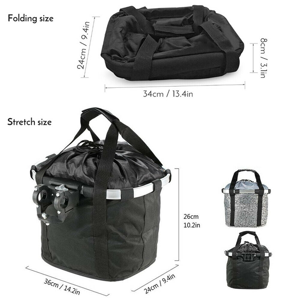 Bicycle Basket Detachable Front Pet Carrier Baggage Pannier Taillight Seat