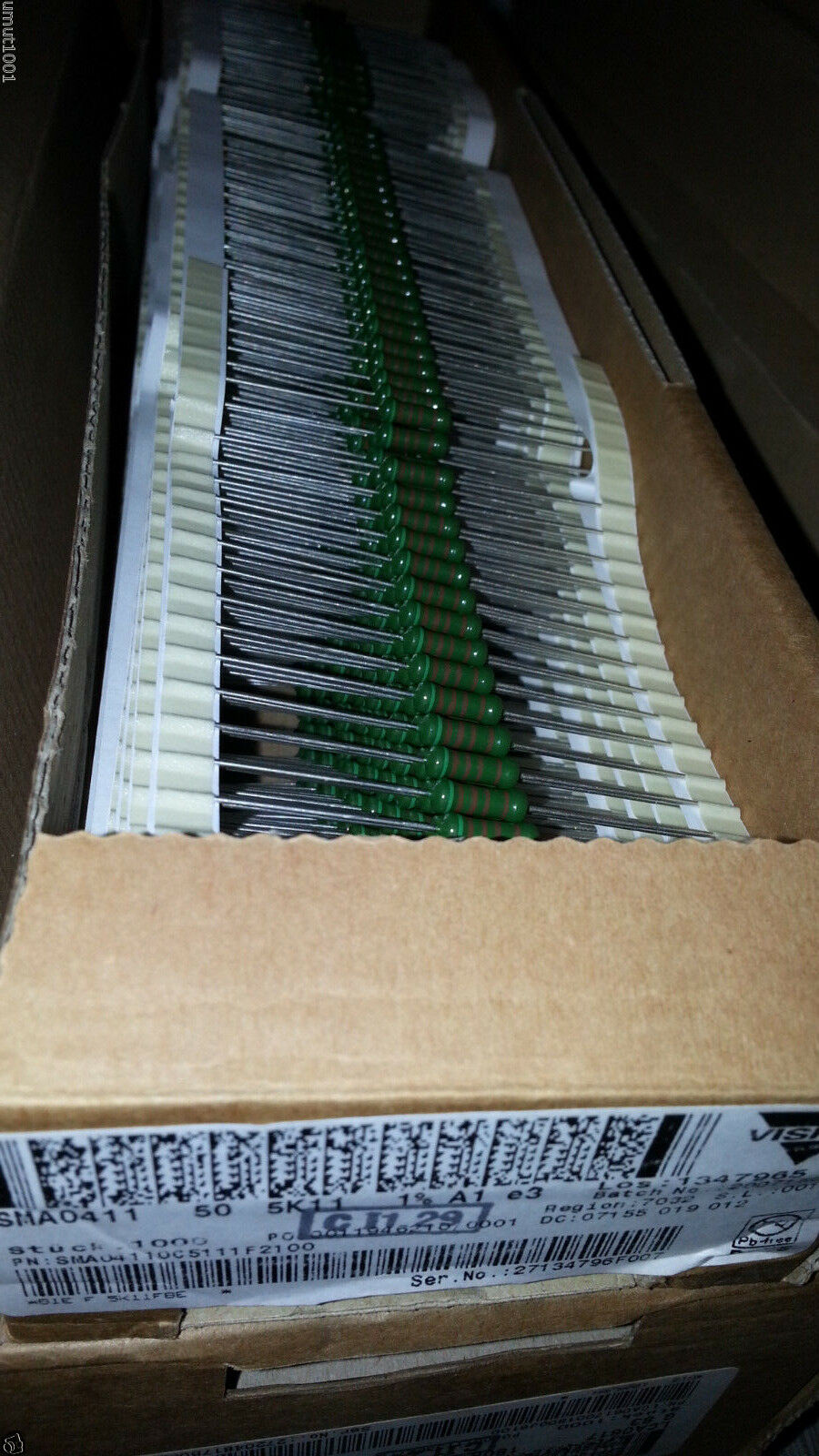 100x VISHAY SMA0411 5k11 %1 1W METAL FILM RESISTORS FOR TUBE AMP AUDIO !