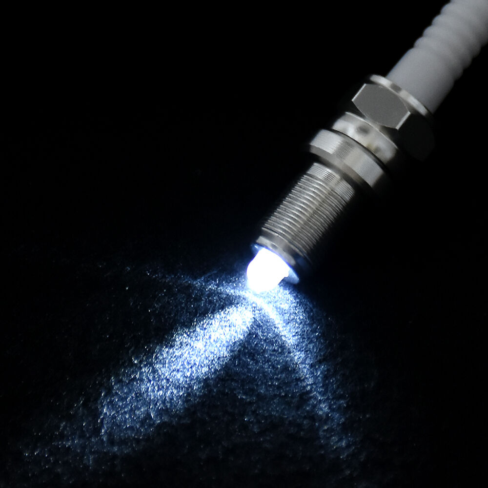 Fashion LED Spark Plug Key Chain Keychain Cool Car Parts Keyring White Light