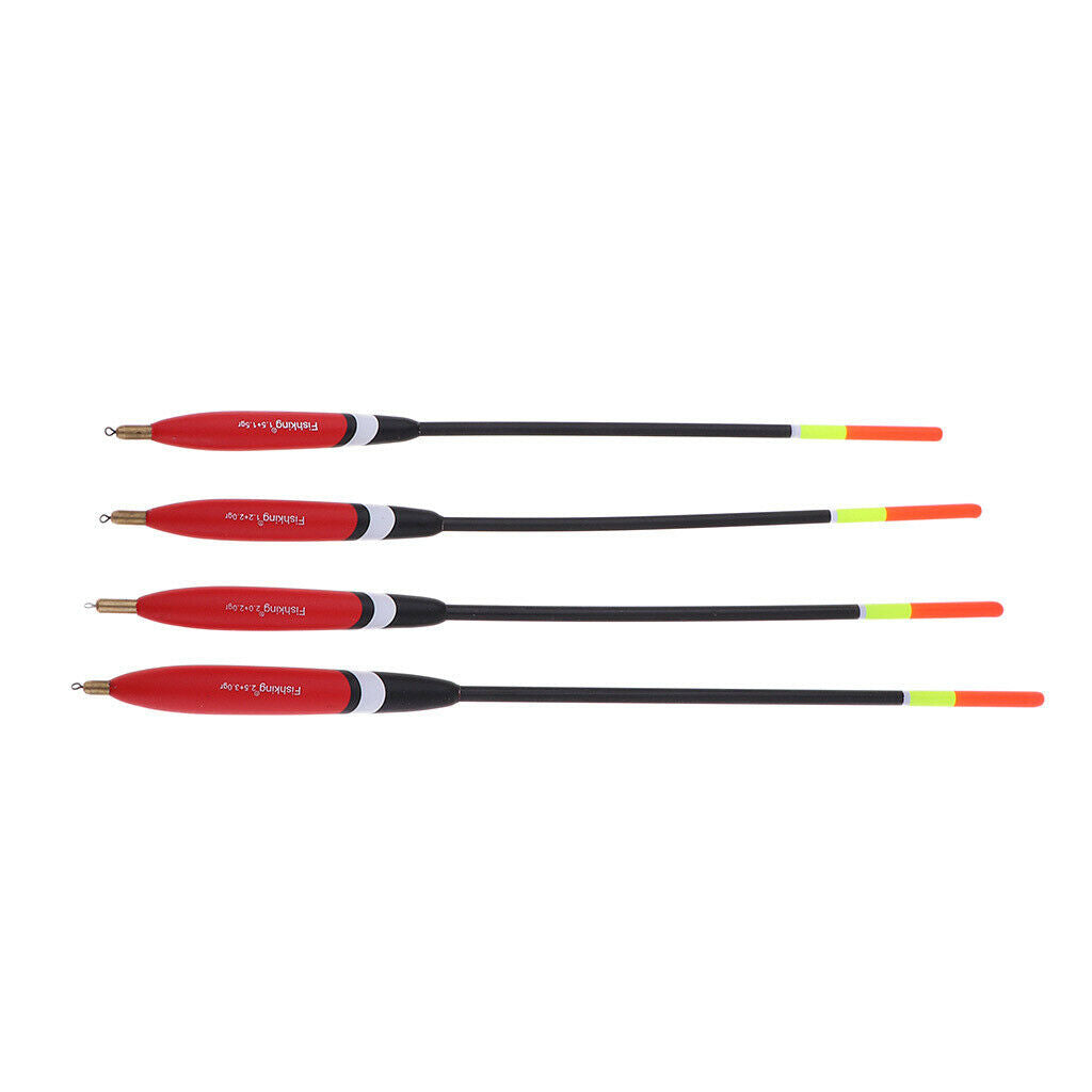 4pcs Balsa Wood Fishing Floats And Bobbers, Mixed Size Saltwater