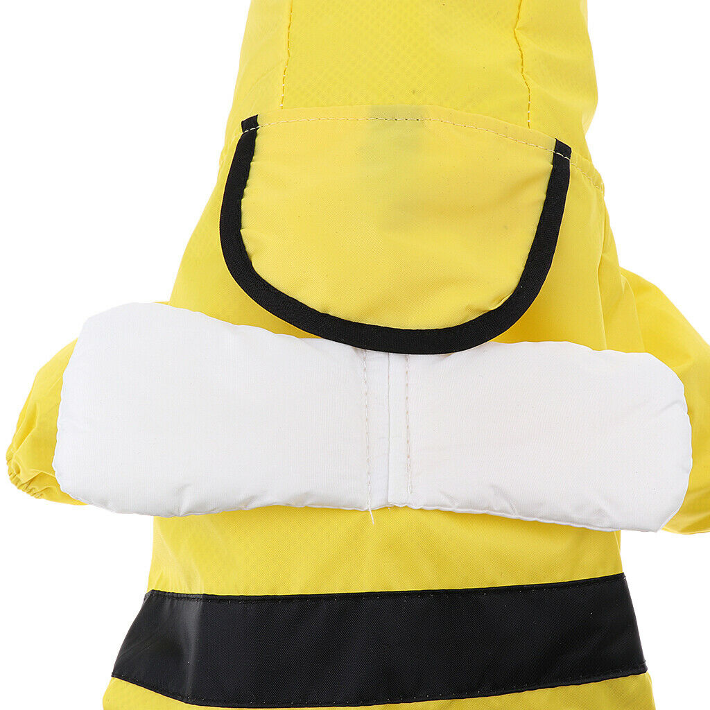 Bright Yellow Small & Middle Dog Raincoat Pet Rain Poncho Dog Pet Rainwear S
