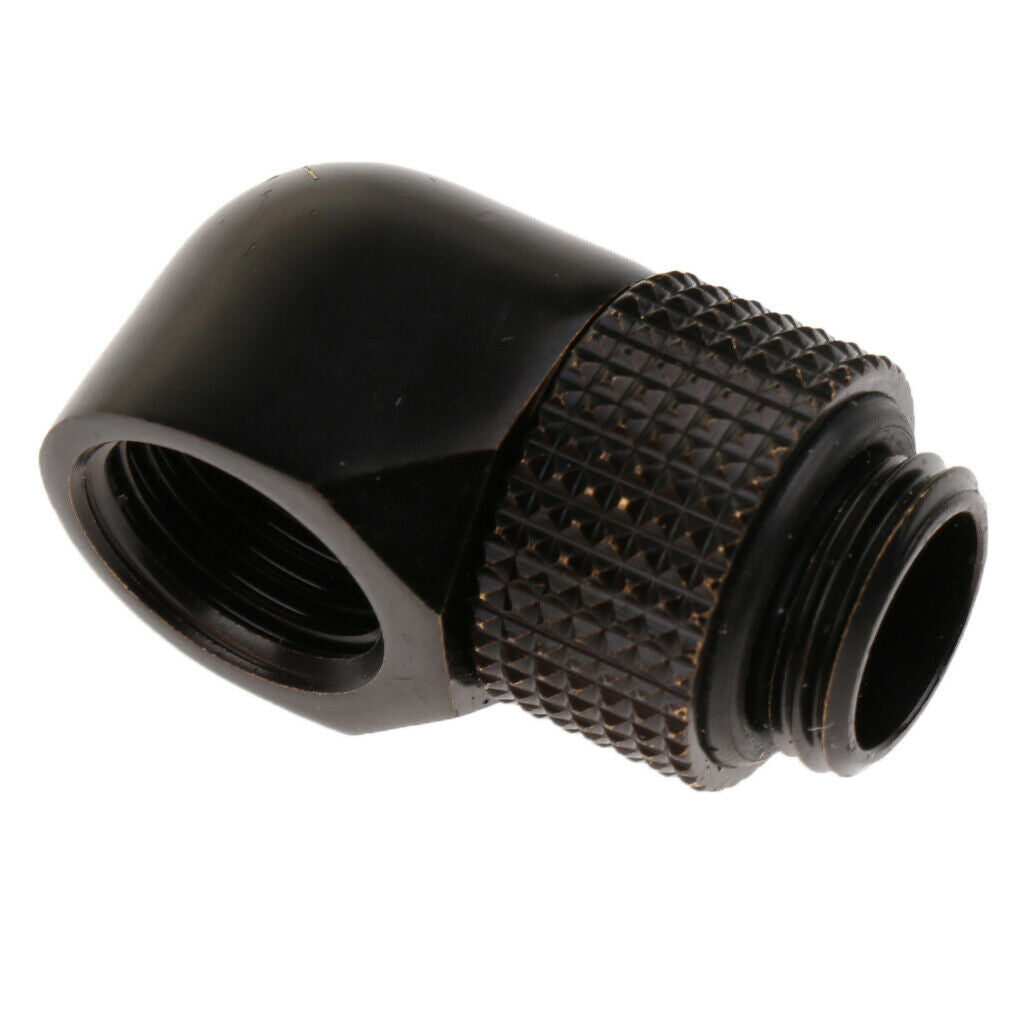 90 Degree Right Angle G1/4 Rotary Block Elbow Adapter Water Cooling System