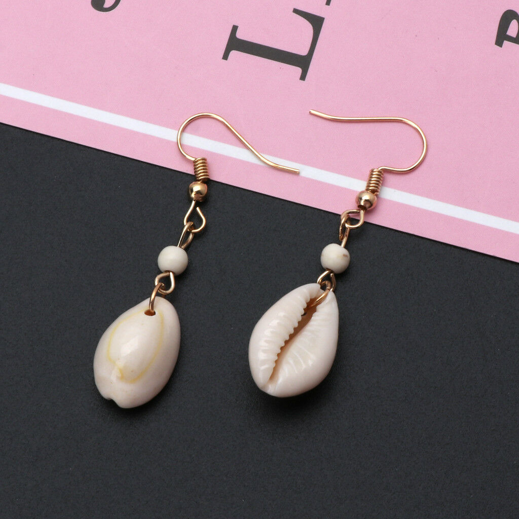 Simple Natural Cowrie Shell Hook Dangle Drop Earrings For Women Fashion Jewelry