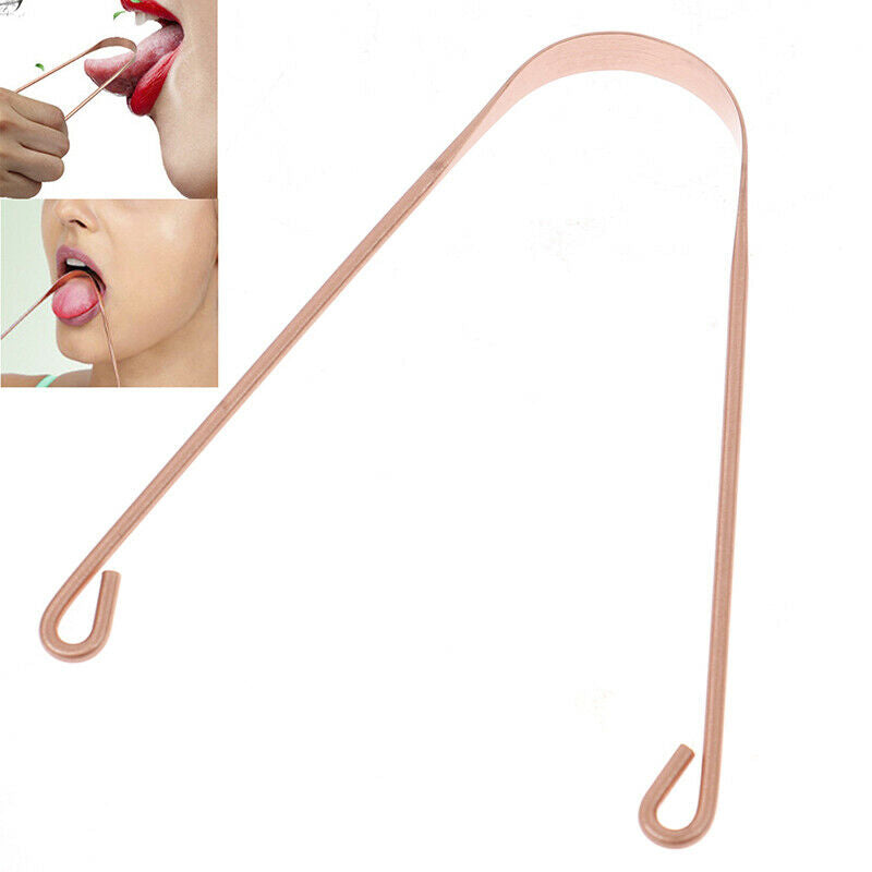 Pure Copper Tongue Scraper Cleaner THICK  Ayurvedic Dental Hygiene Oral CareBDA