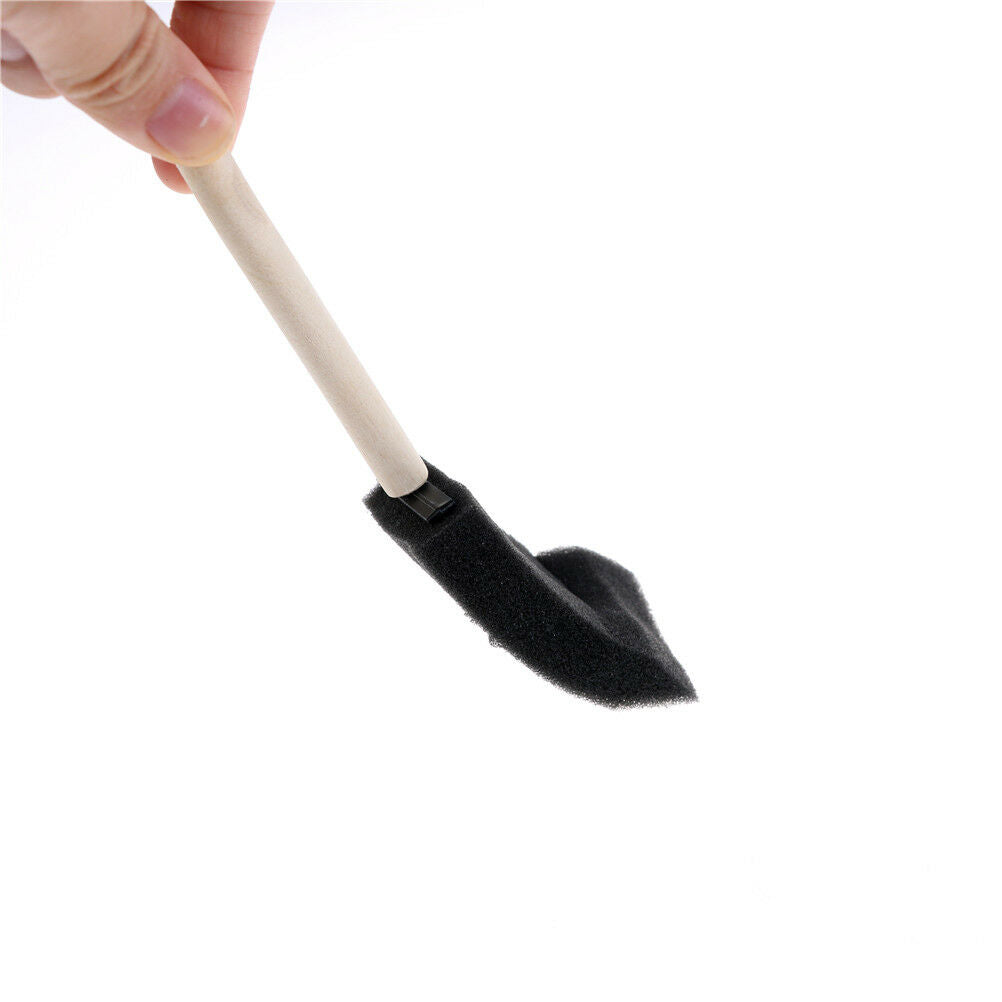 4x Foam Sponge Brushes Wooden Handle Painting Drawing Art Craft Draw Graffiti DD