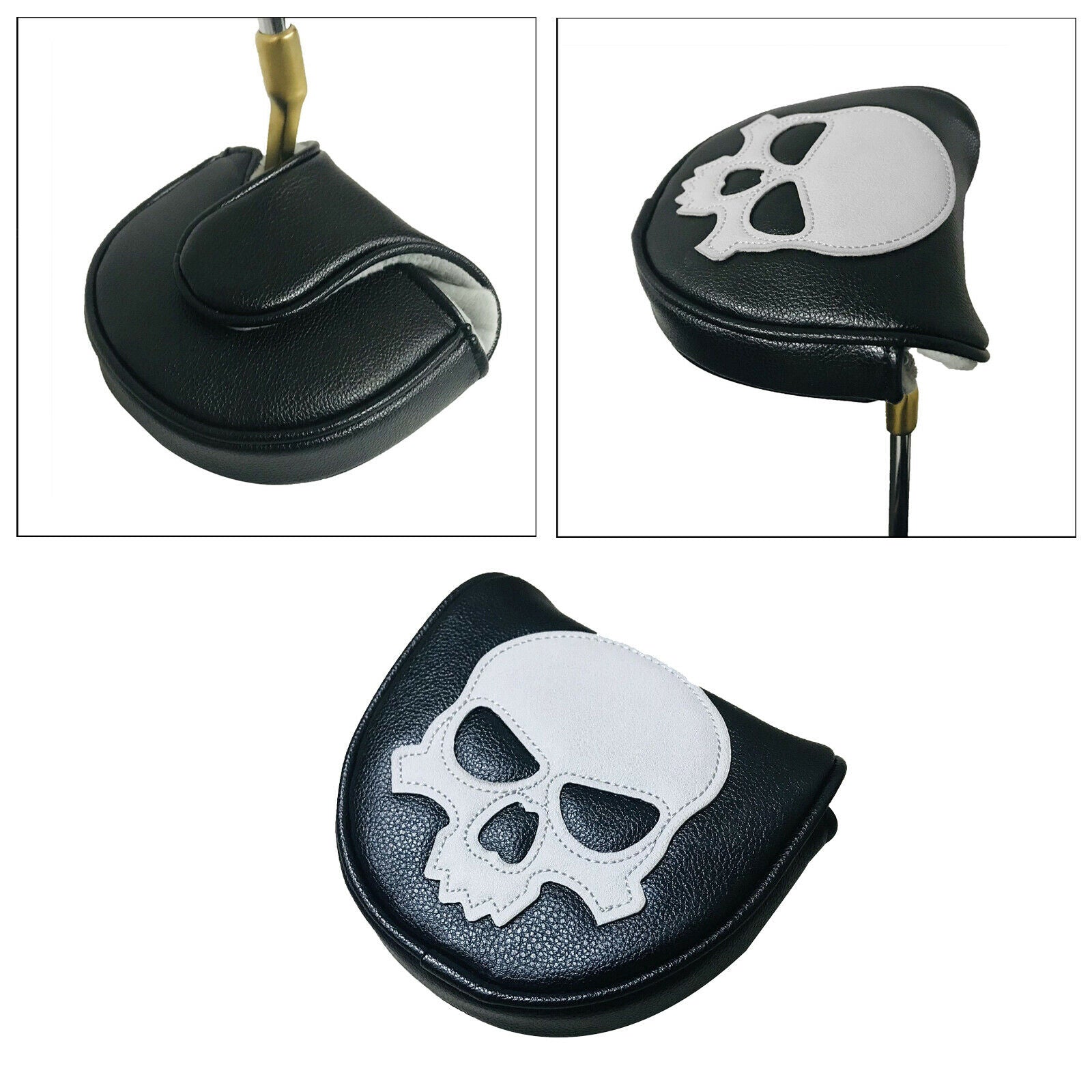 Golf Club Head Cover Skeleton Magnetic Headcover Guard Accessories Mallets