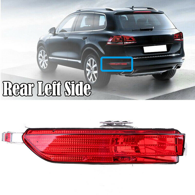 Left Side Bumper Reflector Light Housing Red Lens For Touareg Typ 7P 2011â€“2014