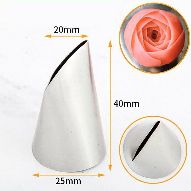 126K Rose Petal Icing Piping Nozzles Stainless Steel Baking Pastry Tips T.l8