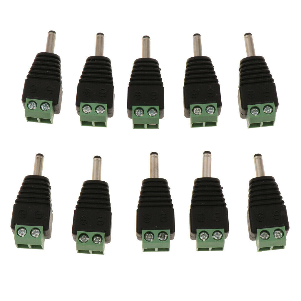 10 Pieces DC Power  Male Plug   Connector, 3.5x1.3mm Male Connection