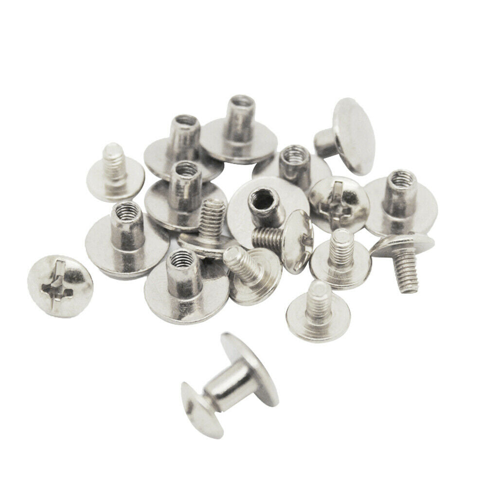 10 Sets Screw Metal Rivet Stud Leather Crafts   Nail For Bookbindings