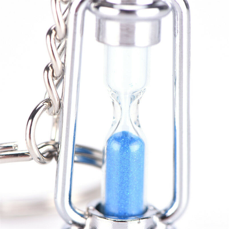 1 Pair Novelty Metal Hourglass Key Chain Key Ring Couples Trinket Key cha.l8