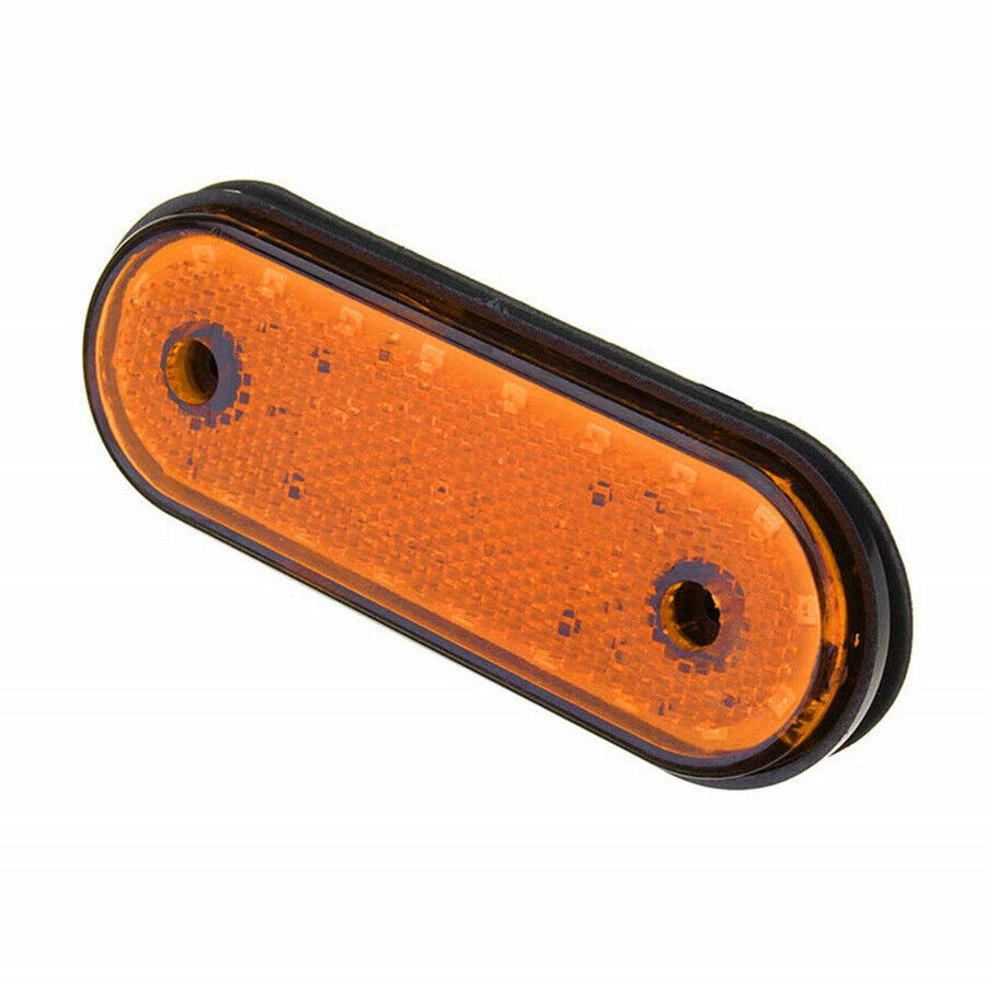 10 Pcs Orange Amber 24v 20 Led Side Marker Indicators Lights Truck Trailer Bus