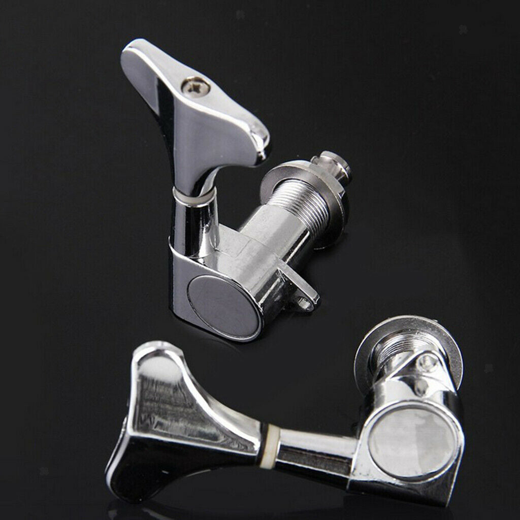 Bass Tuning Pegs Machine Heads Tuners Chrome Keys for Electric Bass 2L3R