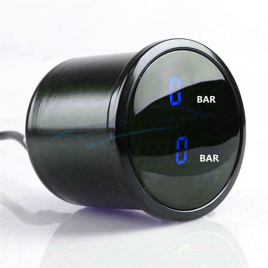 52mm Dual Air Pressure Gauge Blue LED suspension Air ride gauge+ 1/8NPT sensors
