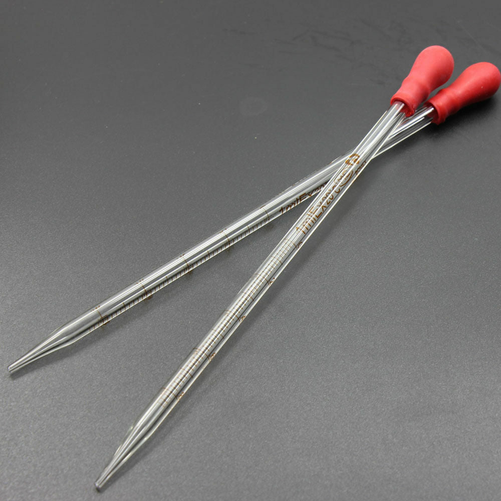 5x Rubber Head Glass Dropper Graduated Line Liquid Transfer Pipette Lab Supplies