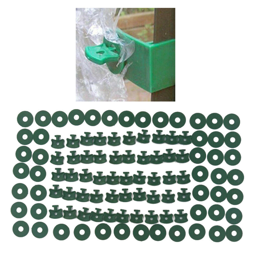150Pcs Garden Greenhouse Twist Clips Washers Set for Greenhouse Vegetables