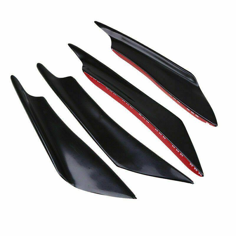 4Pcs Car Front Bumper Fins Splitter Lips Diffuser Canards Carbon Fiber Universal