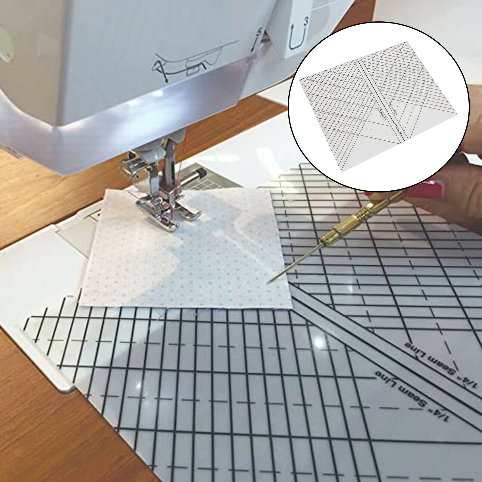 Durable Sew Straight Ruler Templates Quilters Tool Quilting Pathcwork Craft