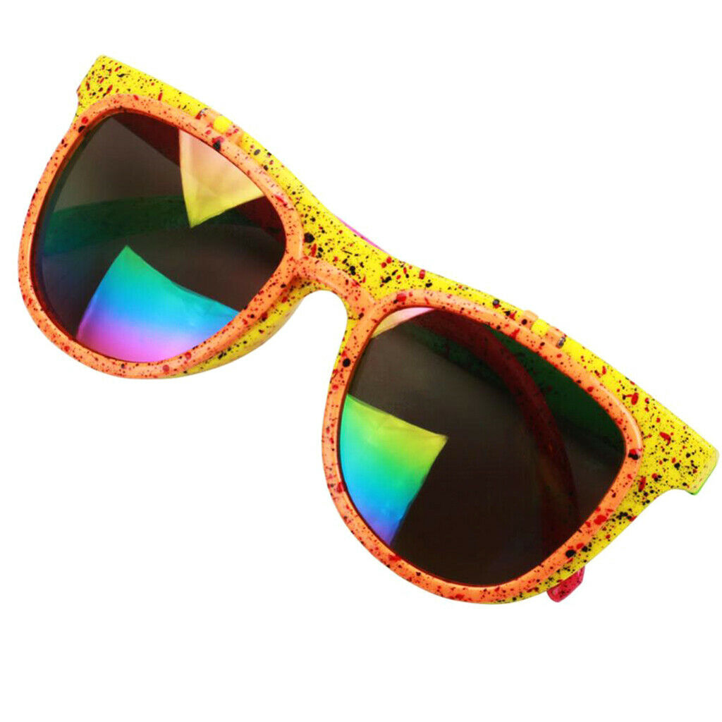 Flip up 80s Neon Sunglasses Halloween Funny Colorful Glasses Party