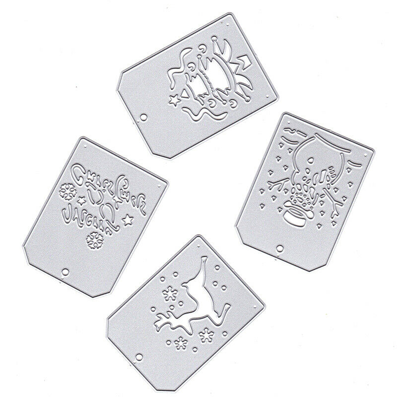 4pcs/set Christmas Metal Cutting Dies Set For DIY Cut Paper Craft Making  WLDFA