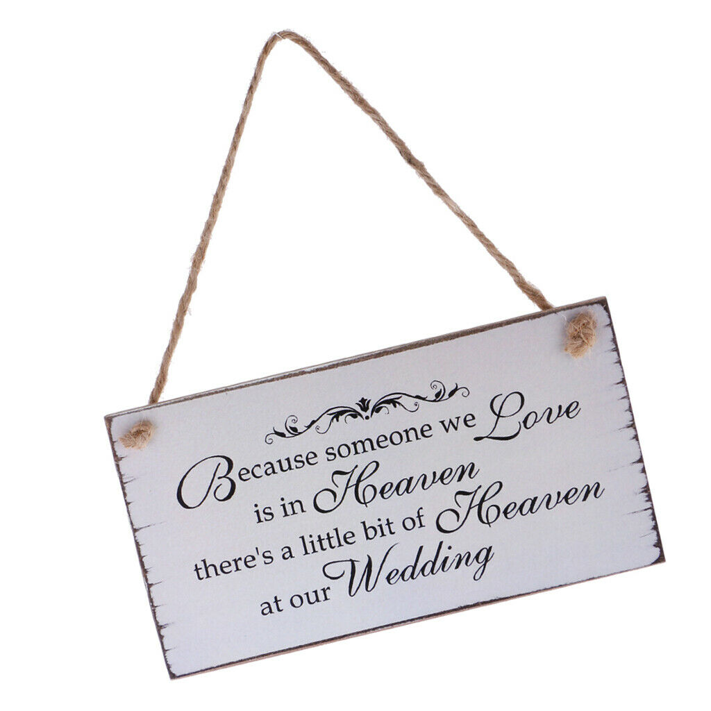 2PCS Because Someone We Love Is In Heaven Wedding Home Wooden Plaque Family