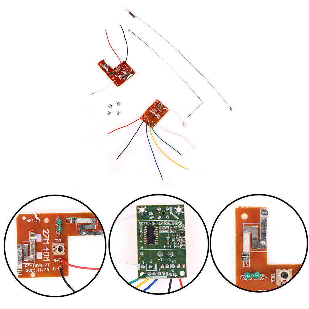 4CH 27MHZ remote control circuit board pcb transmitter receives antenna toys Lt