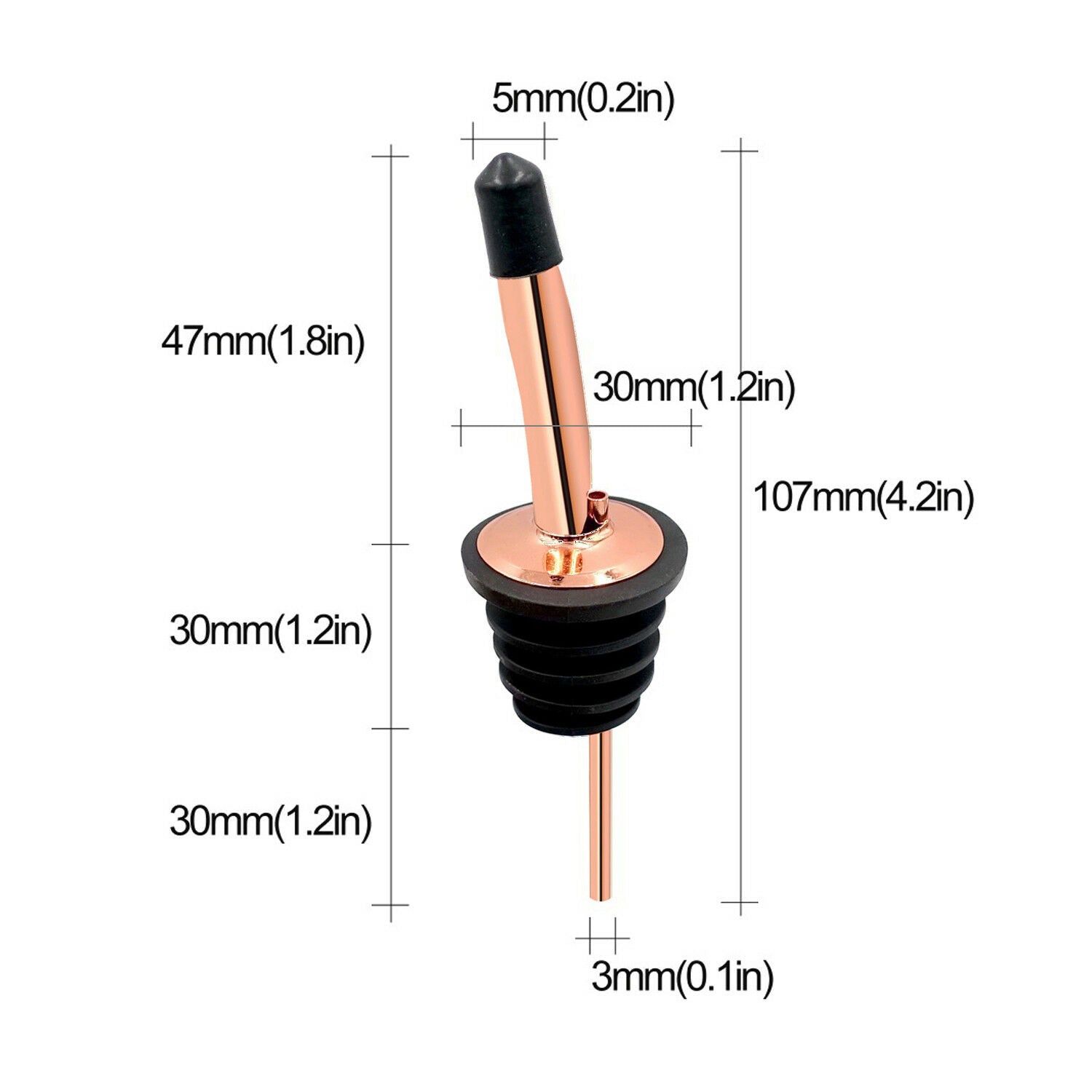 10x Liquor Spirit Oil Pourer Bottle Dispenser Drizzle Vinegar Wine Spout Stopper
