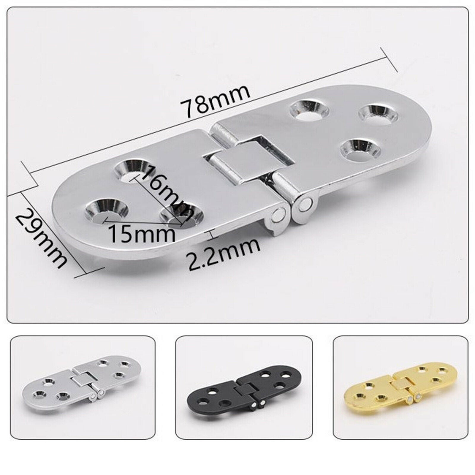 8-pack Stainless Folding Table Hinge for Cabinets Stable Durable Close Edit