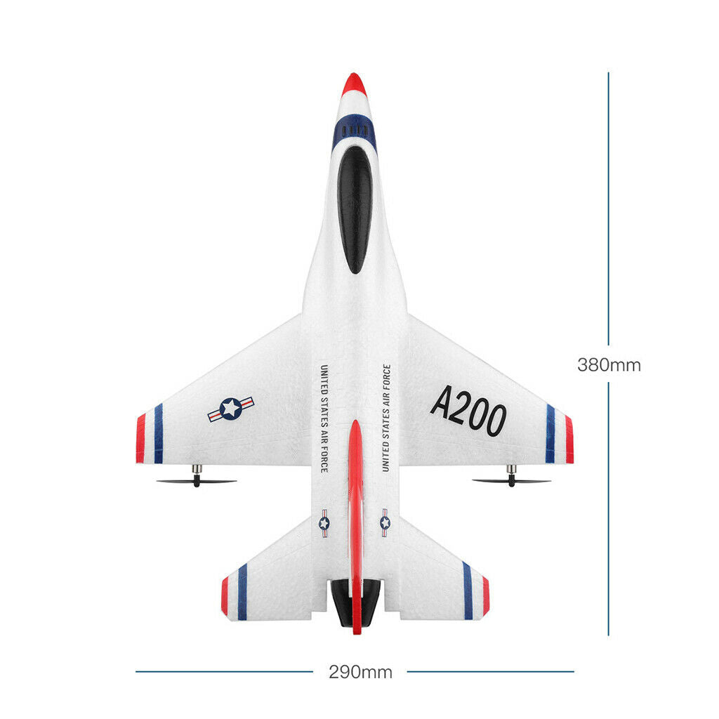 2 Channel RC Plane Glider Fighter, 6-Axis Gyro, Coreless Motor, Remote Control