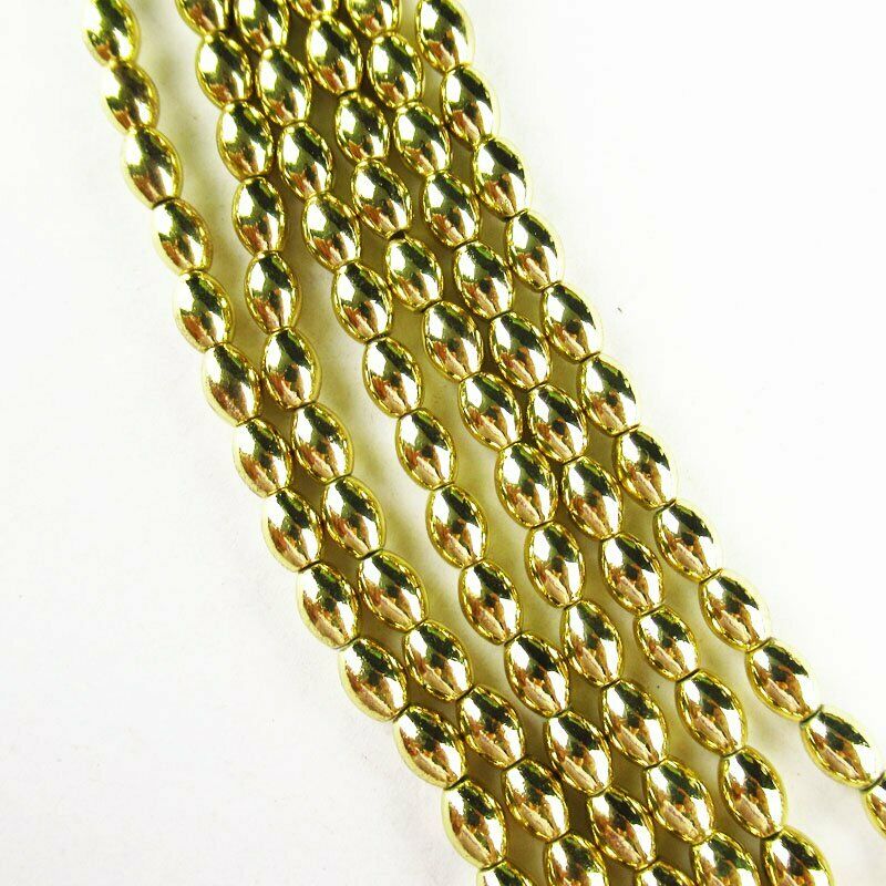 1Strand 5x4mm Yellow Hematite Drum Pendant Loose Bead 15.5 inch 19g A-437TS
