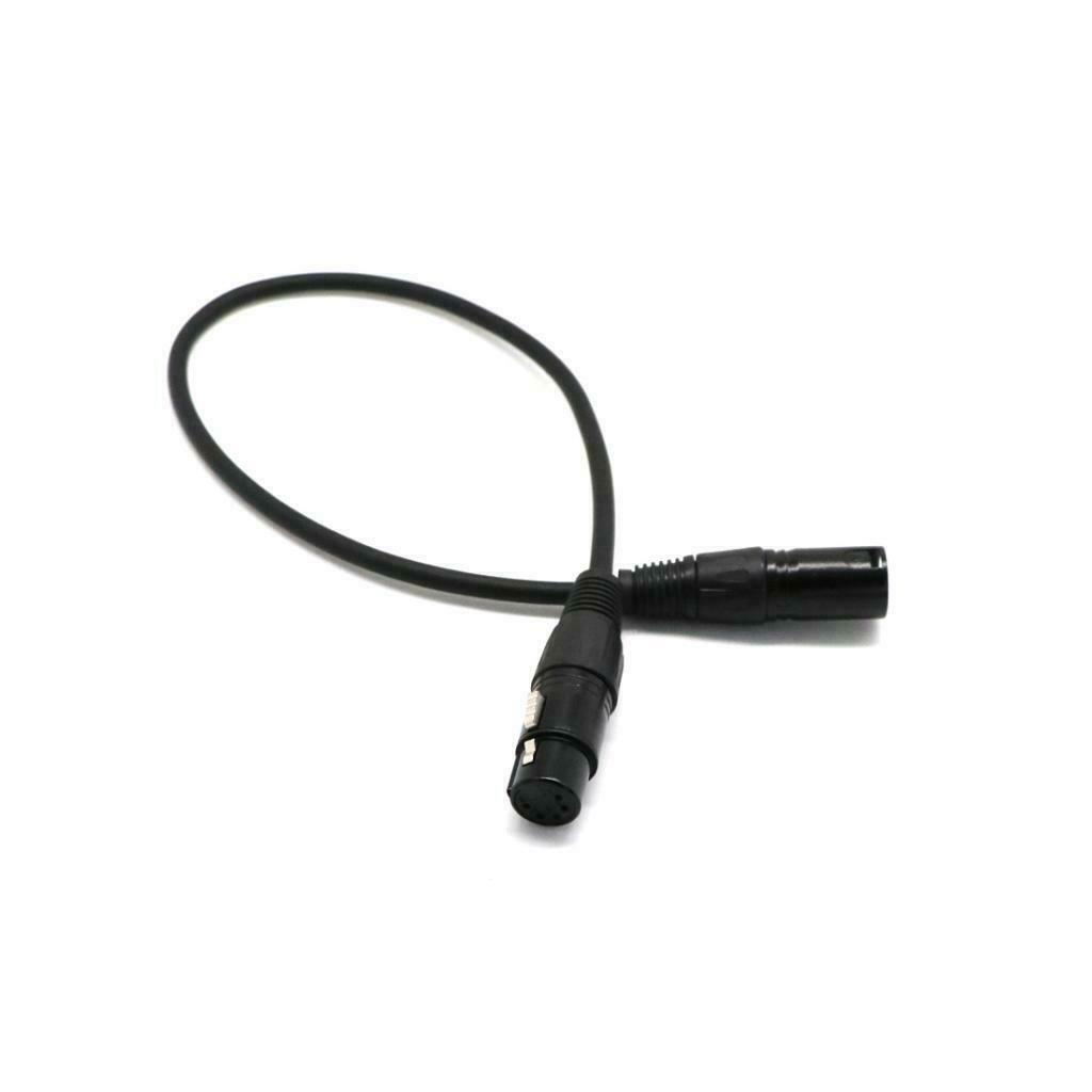 5Pin Female to 3Pin Male+5Pin Male to 3Pin Female XLR Turnaround DMX Cable