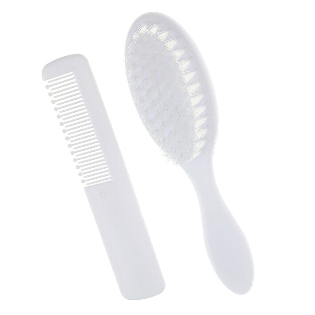 Baby hairbrush and comb set for newborn infant hair care head