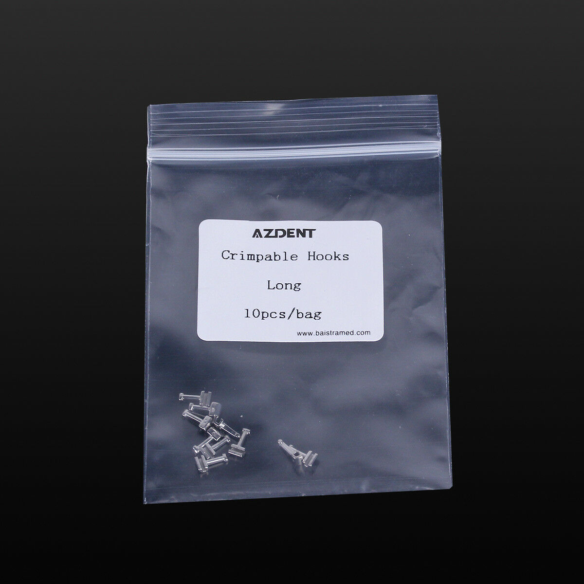 100 Packs AZDENT Dental Orthodontic Crimpable Hook Long Type 10pcs/Pack