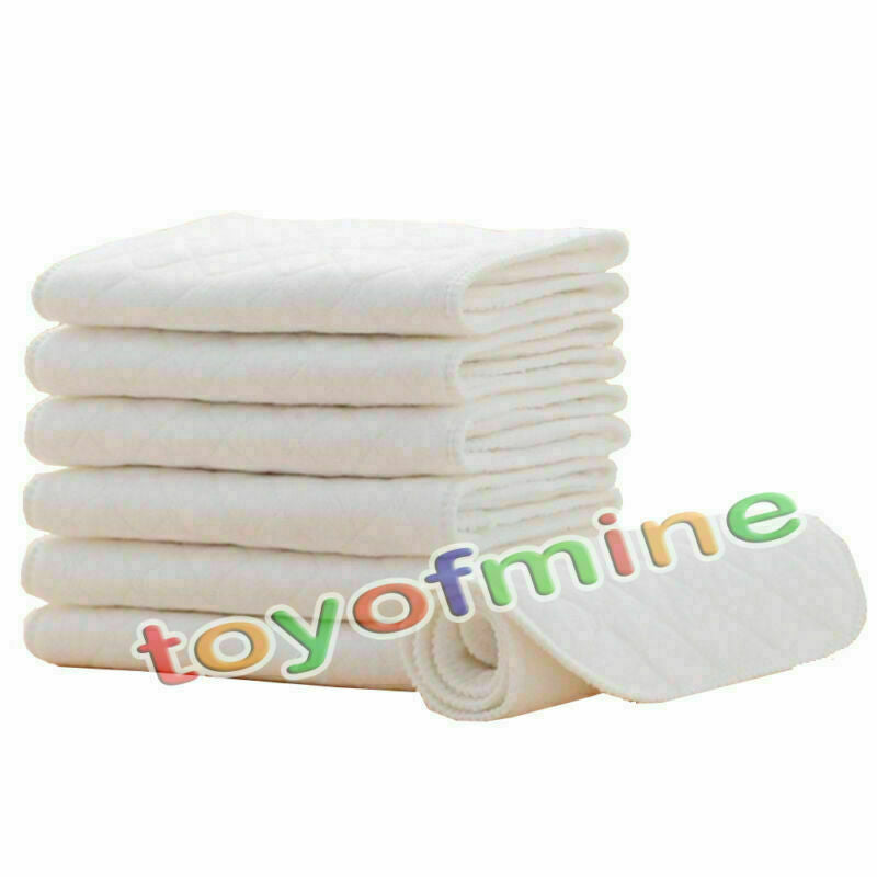 1pc Washable Reusable Baby Cloth Cotton Diaper Nappy Liners Inserts Microfiber