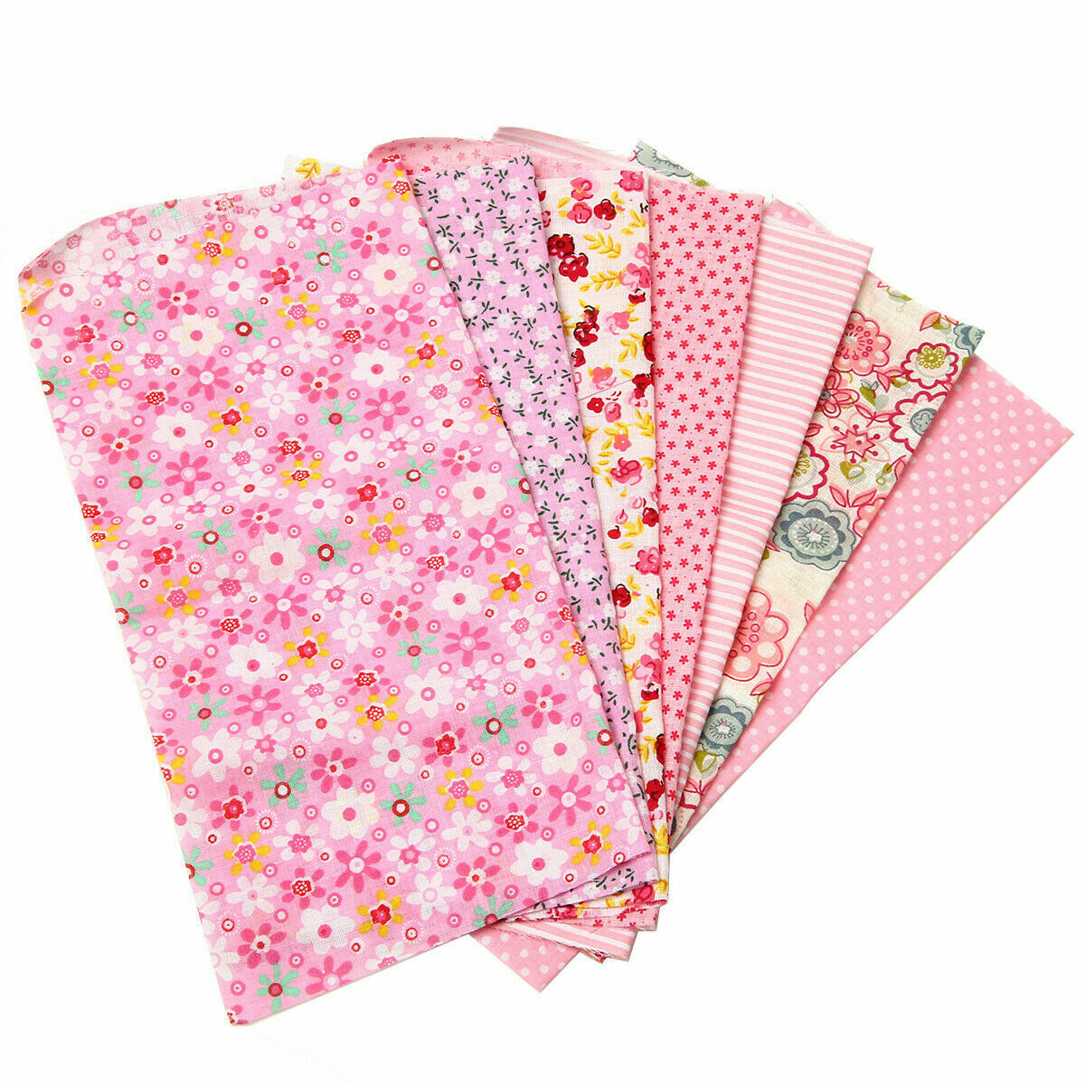7PCS Pink Fabric Packages Patchwork Fabrics Fabrics Leftovers Patchwork Sewing C