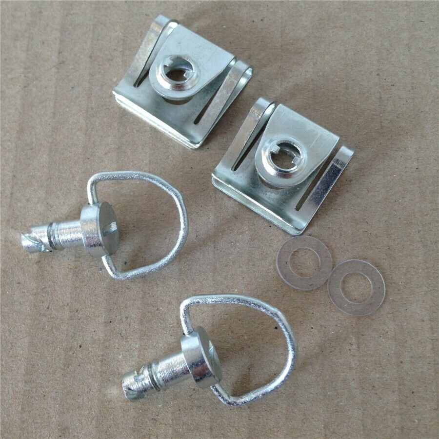 15mm Chrome Quick Release Fasteners Fairing Bolts Studs Quarter Turn + Clips