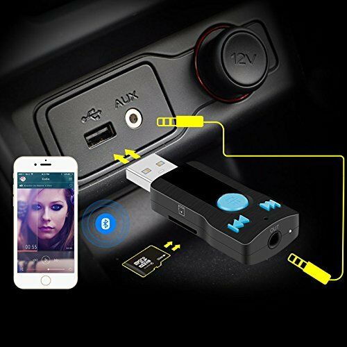 Car/Home/Outdoor USB Bluetooth Receiver Adapter 3.5mm Receiver&Adapter Speakers