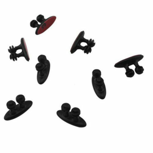 8Pcs Car Charger Line Headphone/USB Cable Cord Car Clip Interior Accessories Set