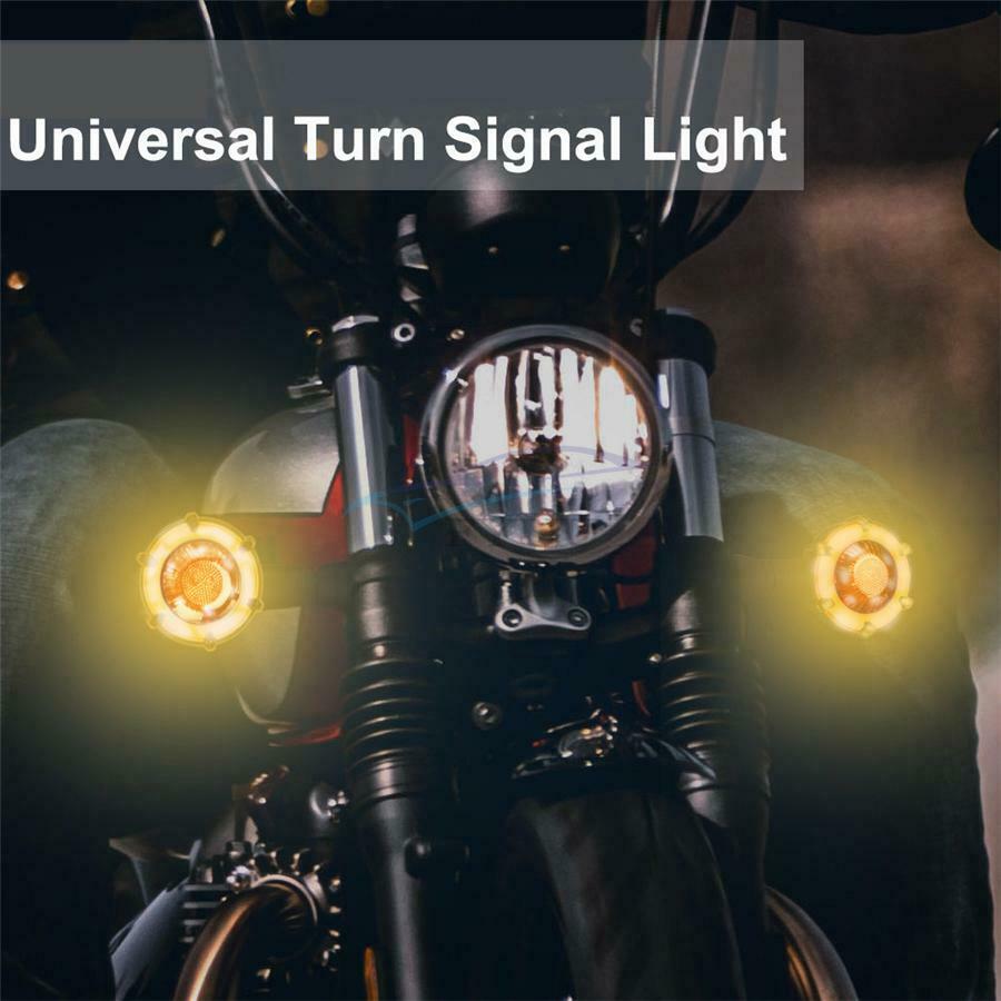 4PCS Motorcycle 3 in 1 LED Mobile Rotating Flashing Turn Signal Brake Tail Light