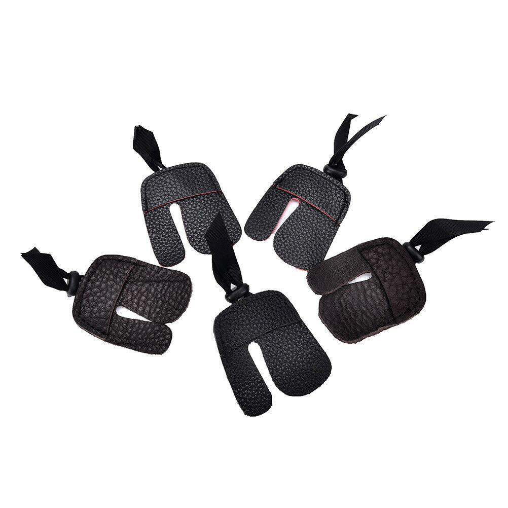 Finger Tab Guard Protector Glove Cow PU Leather Archery Shooting Hunting .l8