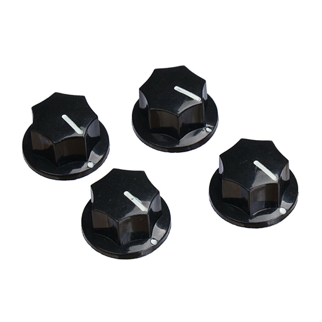4Pcs Black Plastic Guitar Effect Pedal   Button Cover Protective Protector