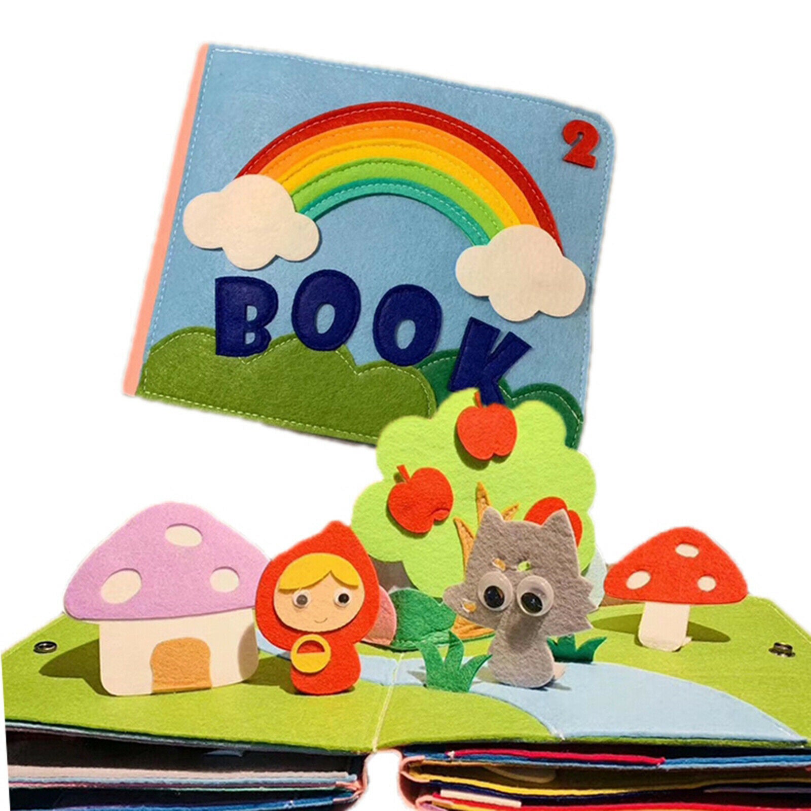 Felt Quiet Books   Soft Baby Book Touch and Feel Cloth Book Sensory Book